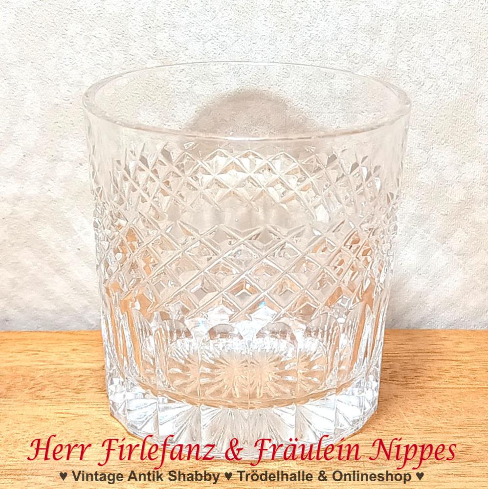 Whiskyglas Kerbschliff Dekor mittig, 8cm